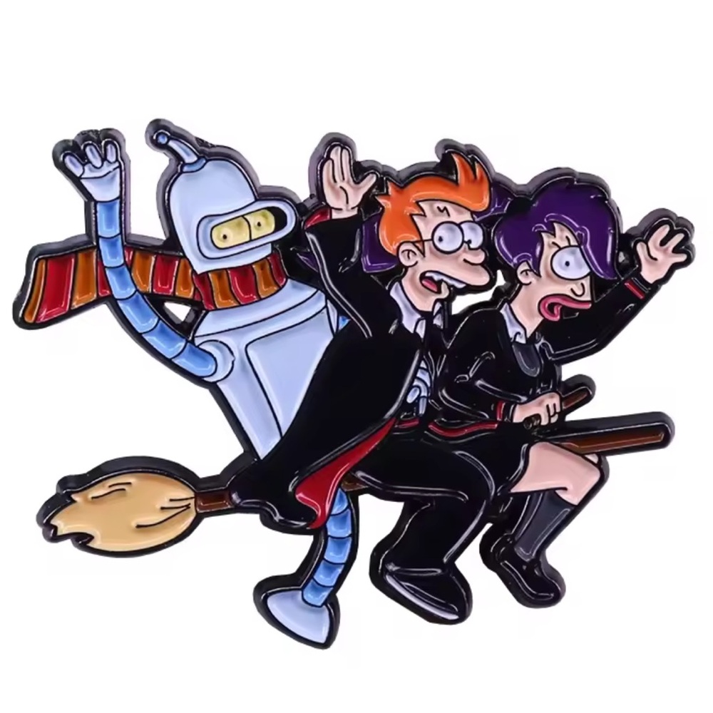 Futurama 1999 Sitcom Cartoon, Futurama Cartoon Dressed as Harry Potter Pin